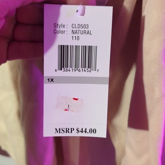 NWT Cream Cardigan by Designers Originals – Size 1X 0012 - Picture 7 of 8